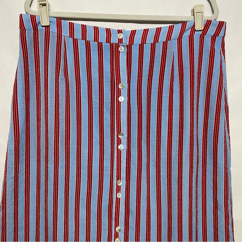 Roolee Plus Addison Button Midi Modest Striped Sk… - image 4